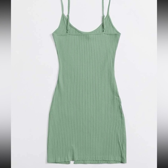 SHEIN: Mint split hem bodycon dress - Picture 2 of 6